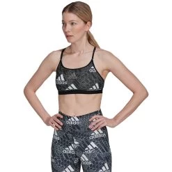 ADIDAS Aeroreact Light-Support Printed Sports Bra